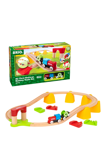 BRIO My First Railway Battery Operated Train Set, FSC-Certified (Beech) - view 2, 