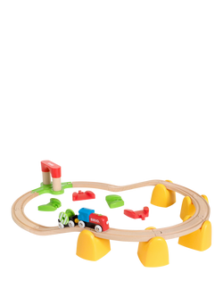 BRIO My First Railway Battery Operated Train Set, FSC-Certified (Beech), 
