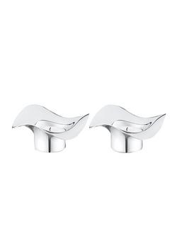 Georg Jensen Cobra Tealights, Set of 2, Silver