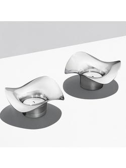 Georg Jensen Cobra Tealights, Set of 2 - view 2, Silver