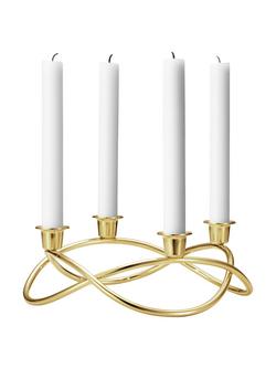 Georg Jensen Season Gold Plated Candlestick Holder, Gold