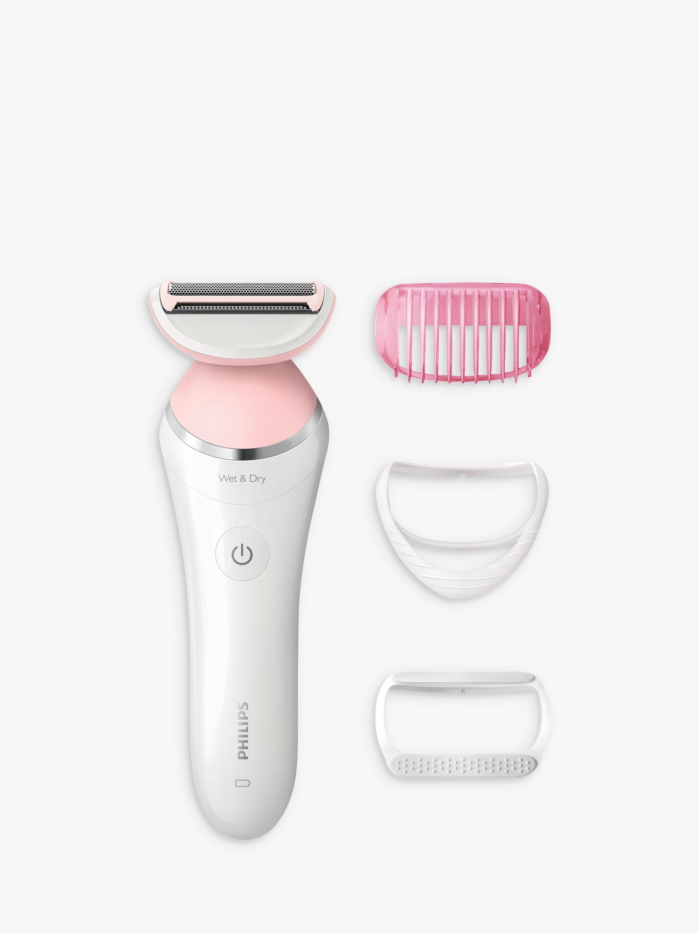 Philips BRL140/00 SatinShave Advanced Wet and Dry Electric Shaver, White/Pink
