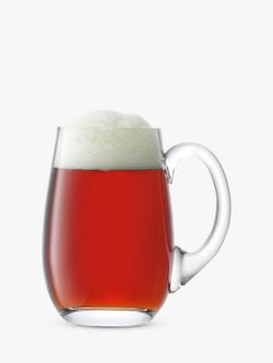 LSA International Glass Beer Tankard, Clear, 750ml, Clear