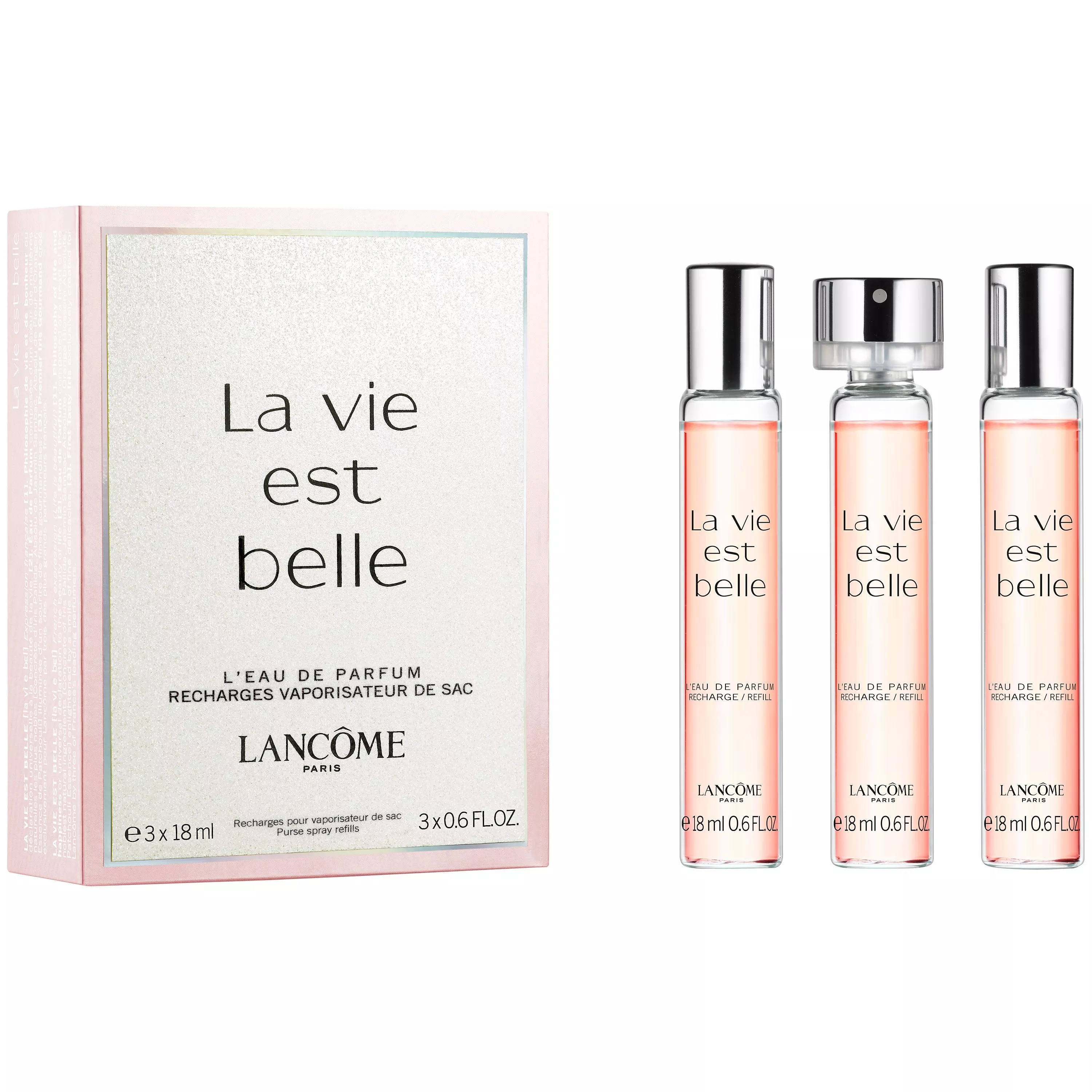 Lancome La Vie Est Belle L Eau de Parfum Purse Sprays 3 x 18ml