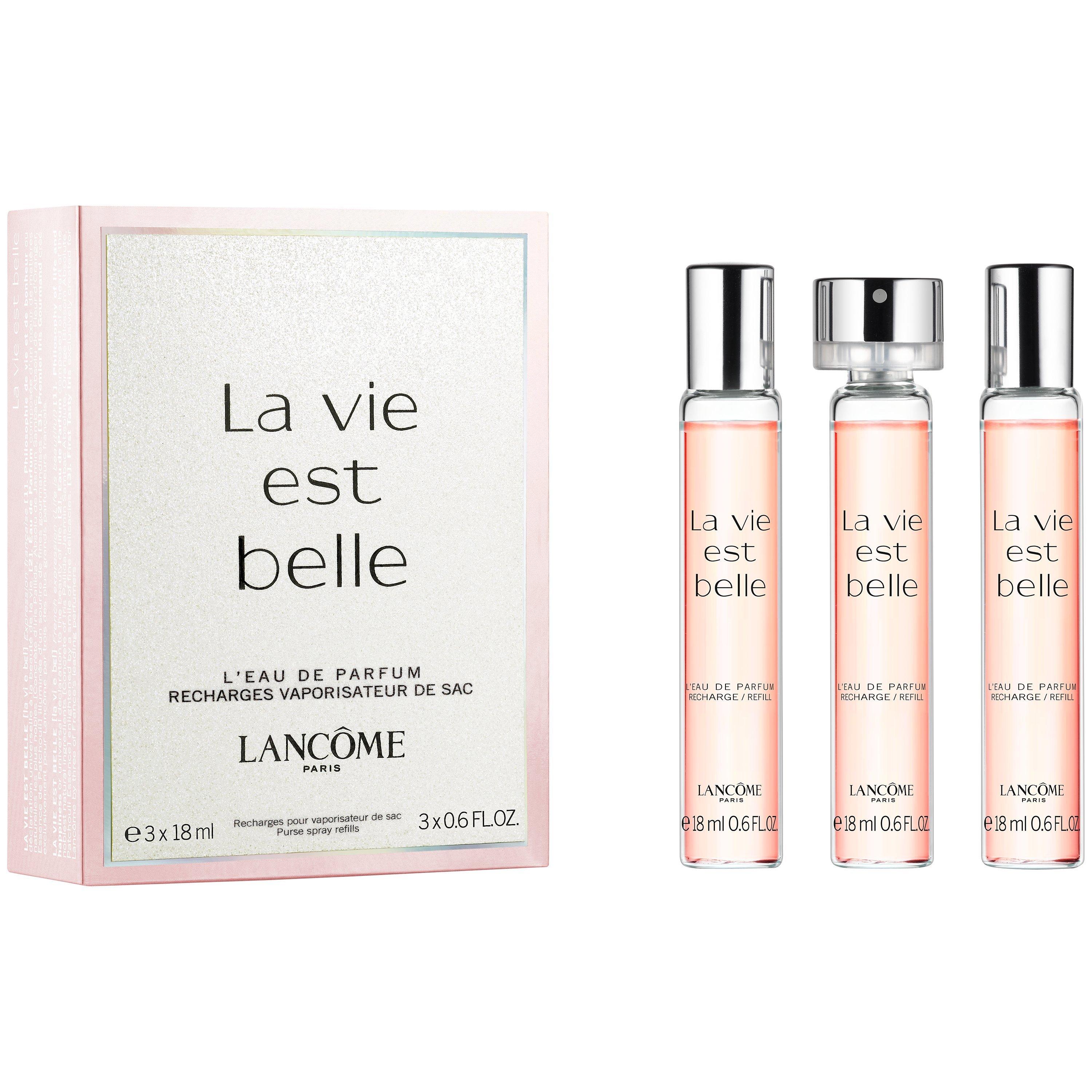 Lancôme La Vie Est Belle L'Eau de Parfum Purse Sprays, 3 x 18ml