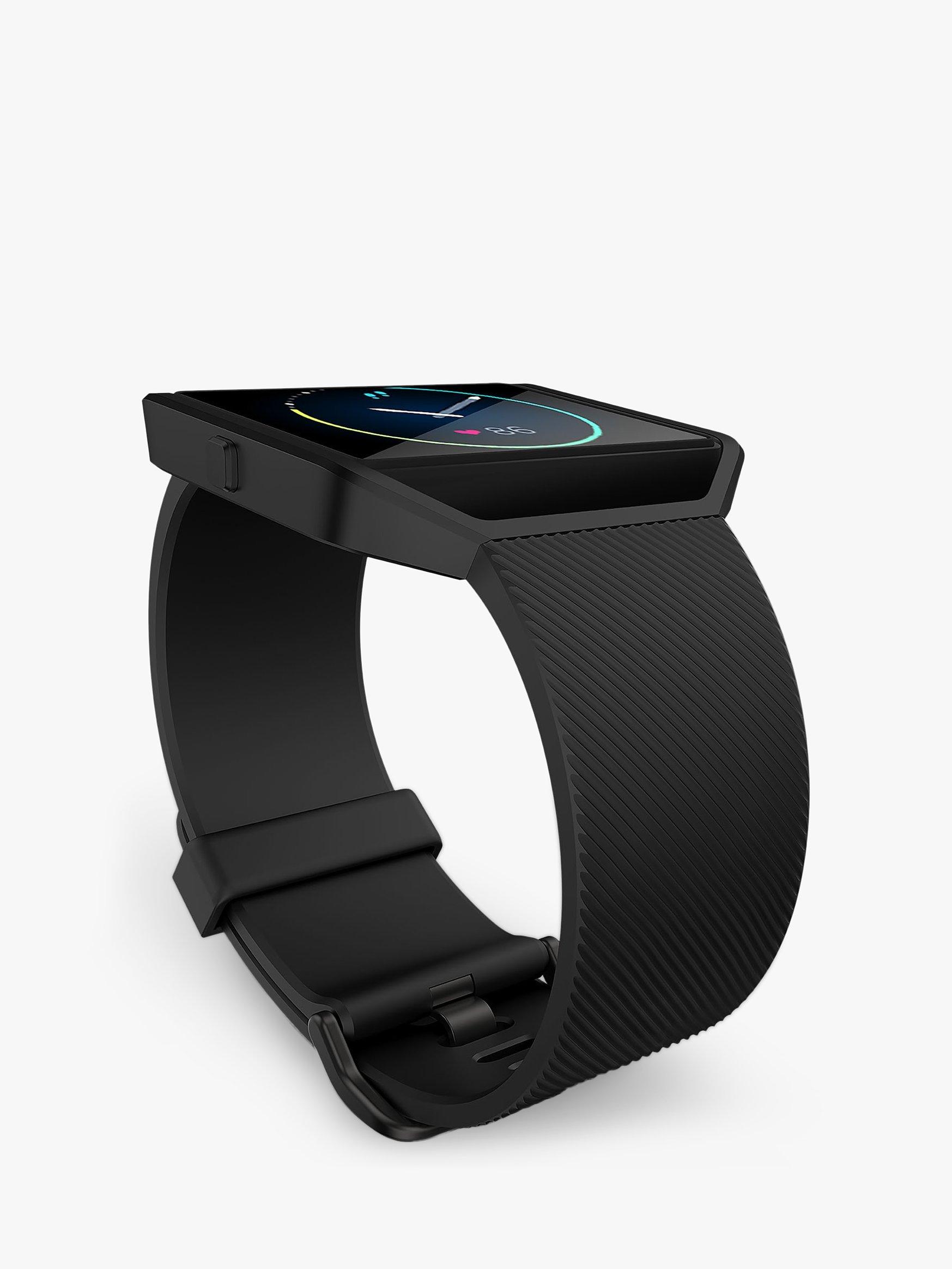 Fitbit Blaze Smart Fitness Watch, Black, 2024 Stainless Steel, Large (6.7-8.1 Inch)