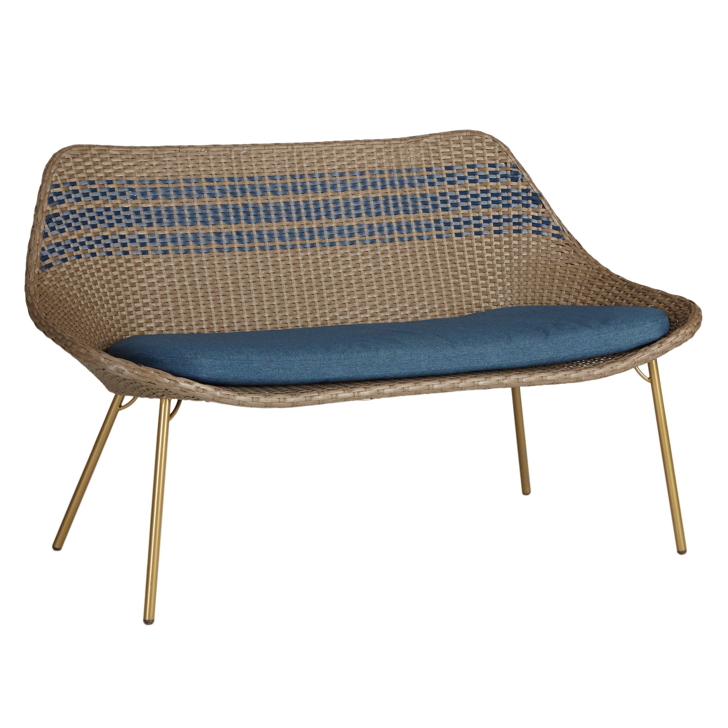 John Lewis & Partners Havana 2 Seater Sofa, Brown / Blue