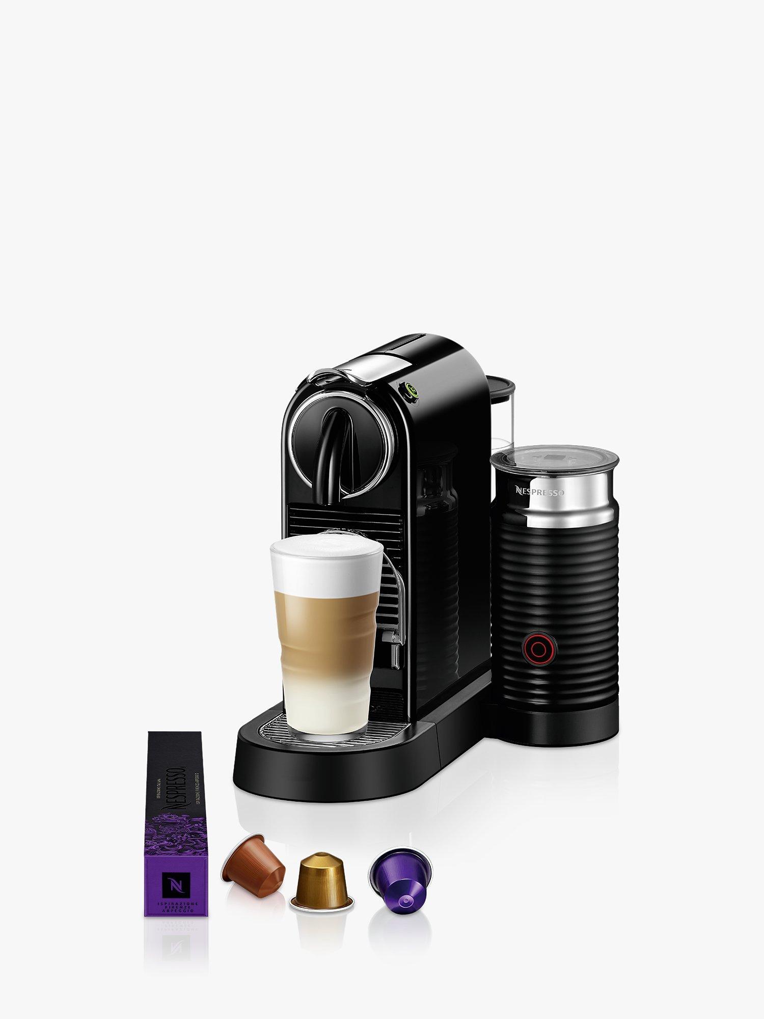 Nespresso CitiZ Coffee Machine with Aeroccino Milk Frother by Magimix, Black