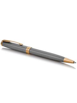 PARKER Sonnet Cisele Gold Trim Ballpoint Pen, Silver - view 2, Silver