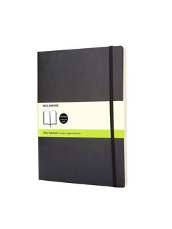 Moleskine Extra Large Soft Cover Plain Notebook, Black, Black