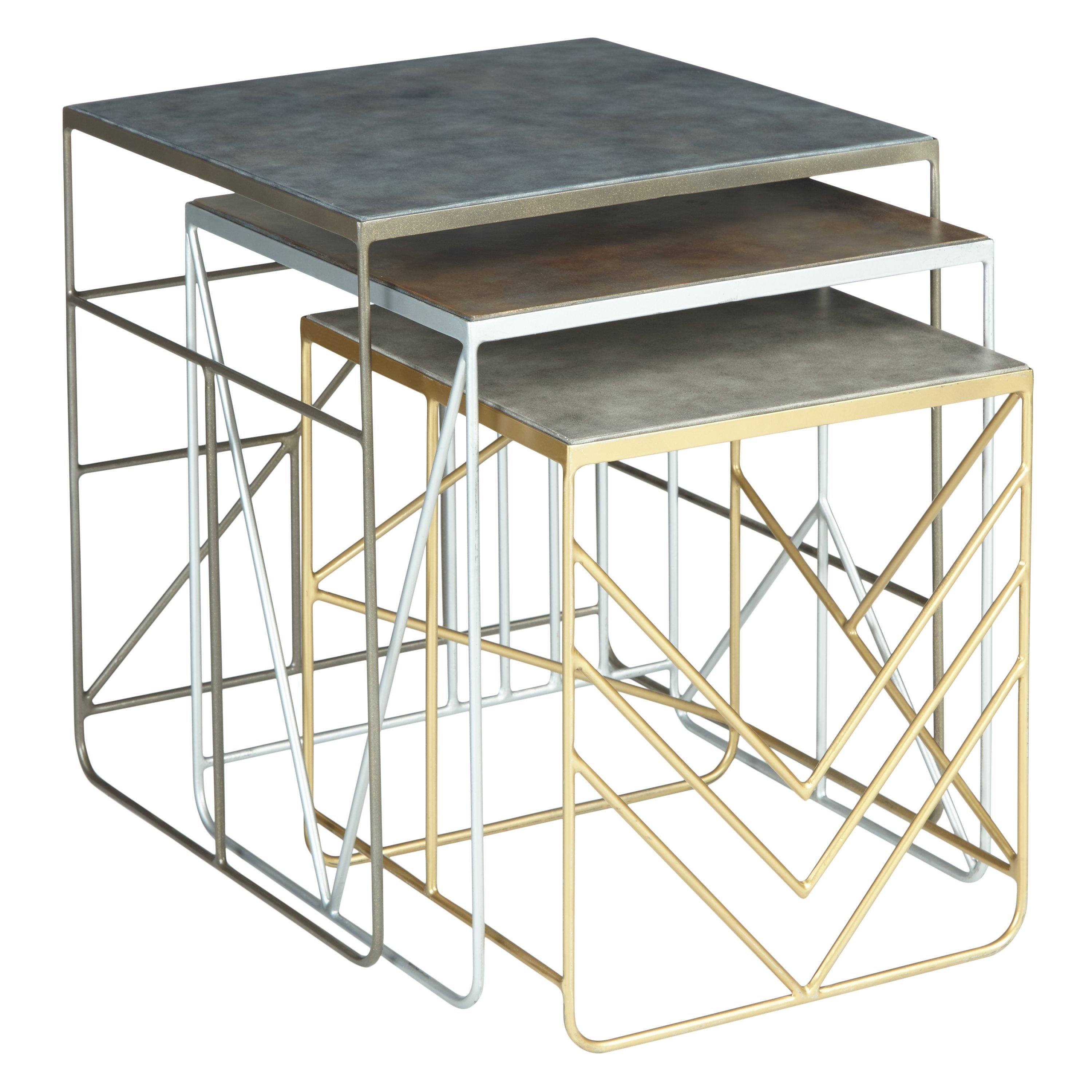 John Lewis & Partners Nest of 3 Outdoor Tables