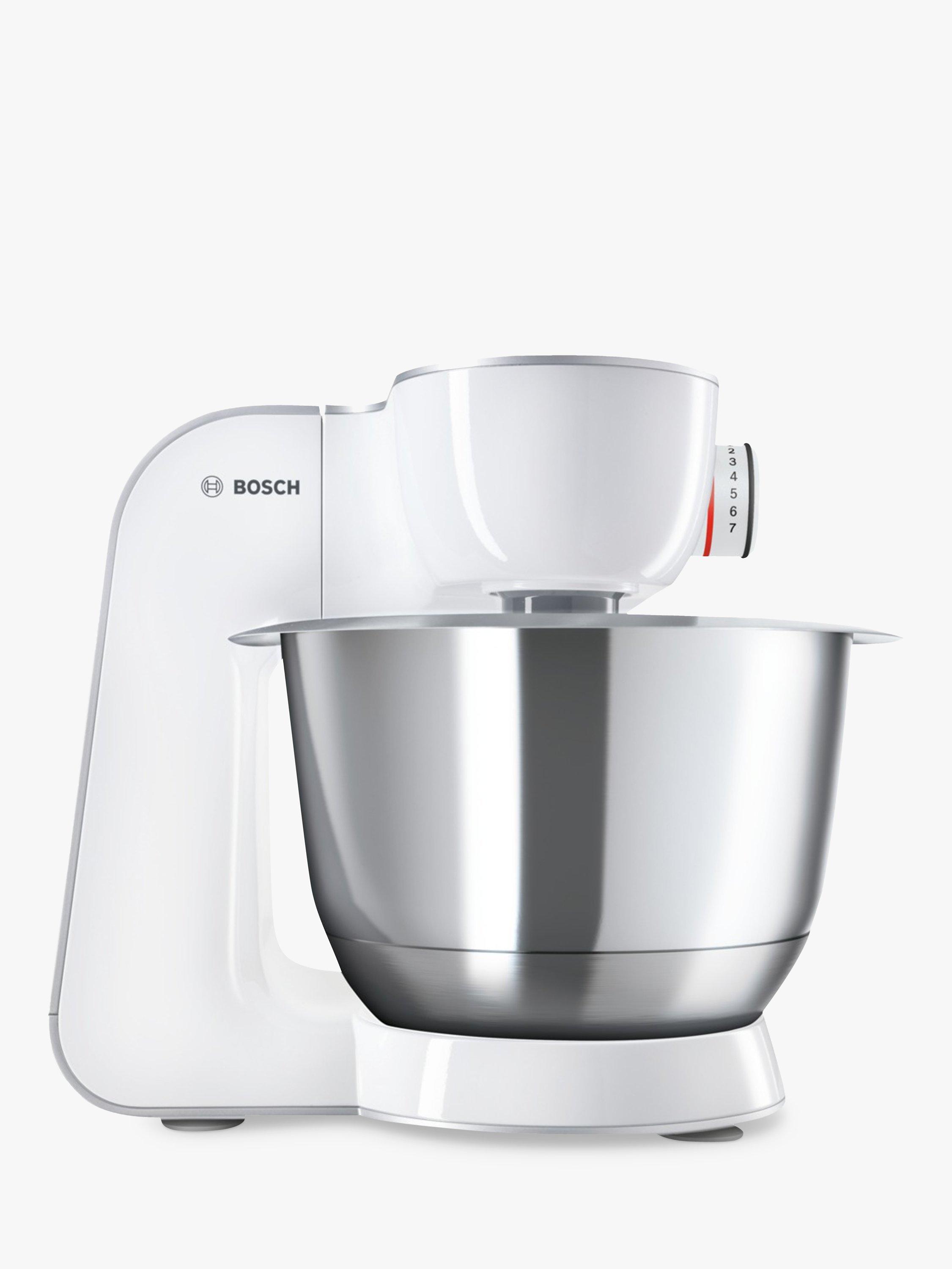 Bosch MUM58200GB CreationLine Kitchen Machine Food Mixer, Silver/White