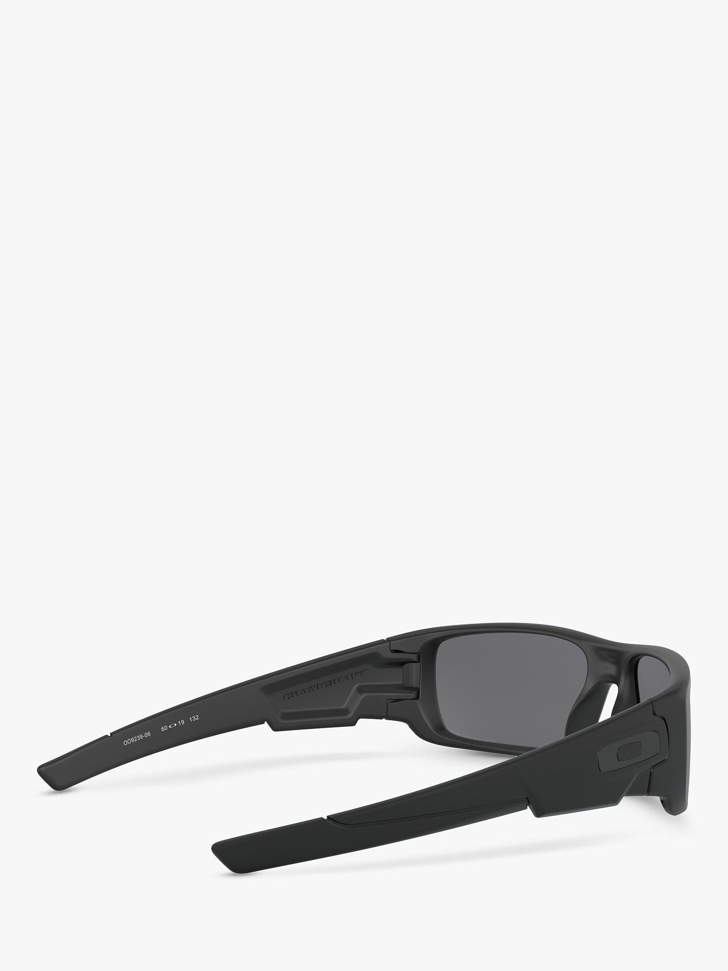Product image 8 of 9, which shows Oakley OO9239 Crankshaft Sunglasses, Matte Black/Mirror Silver