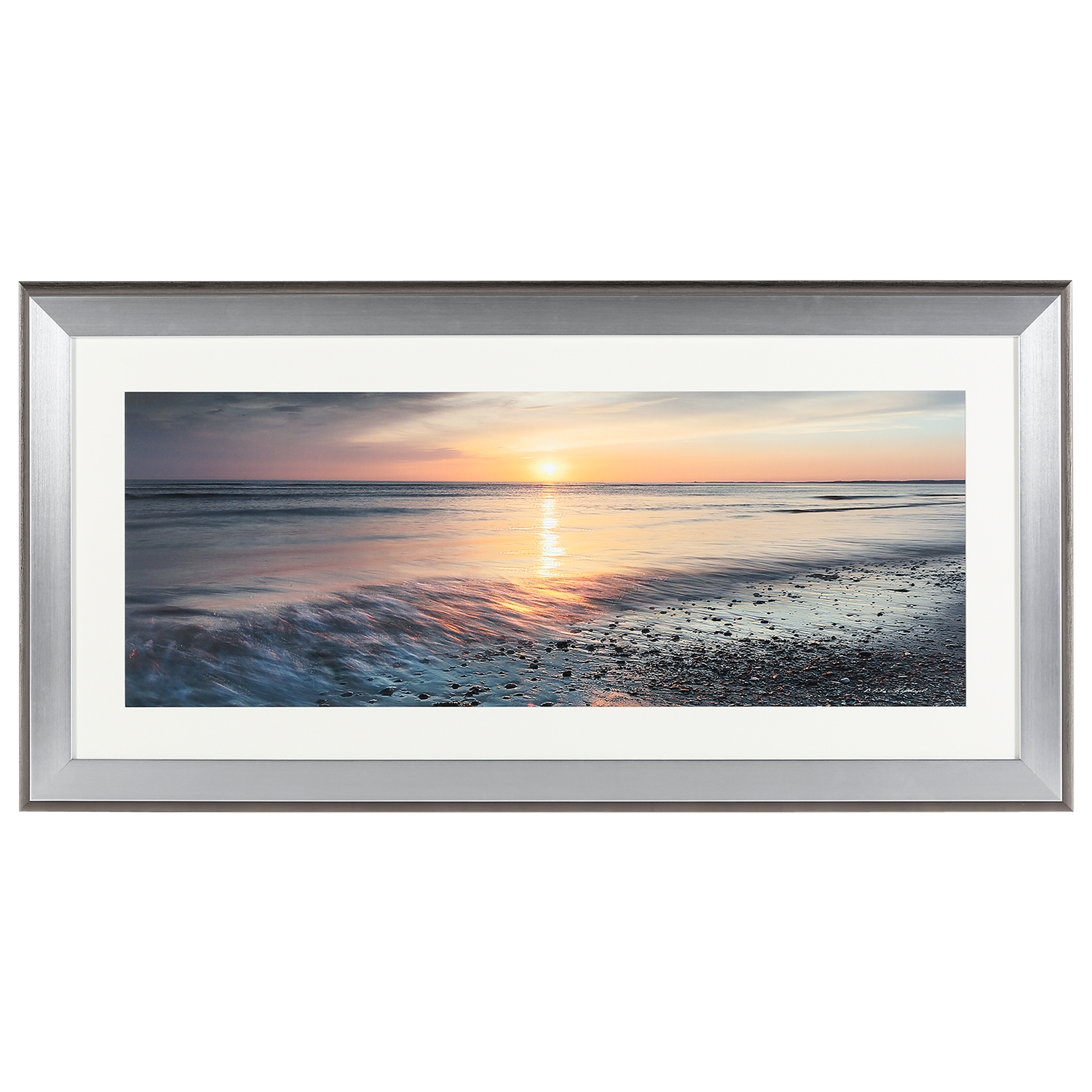 Mike Shepherd - Ebb & Flow Embellished Framed Print, 55 x 110cm