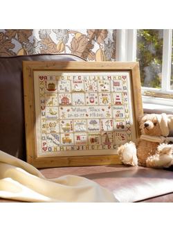 Historical Sampler Company A is For Ark Birth Cross Stitch Kit, Multi