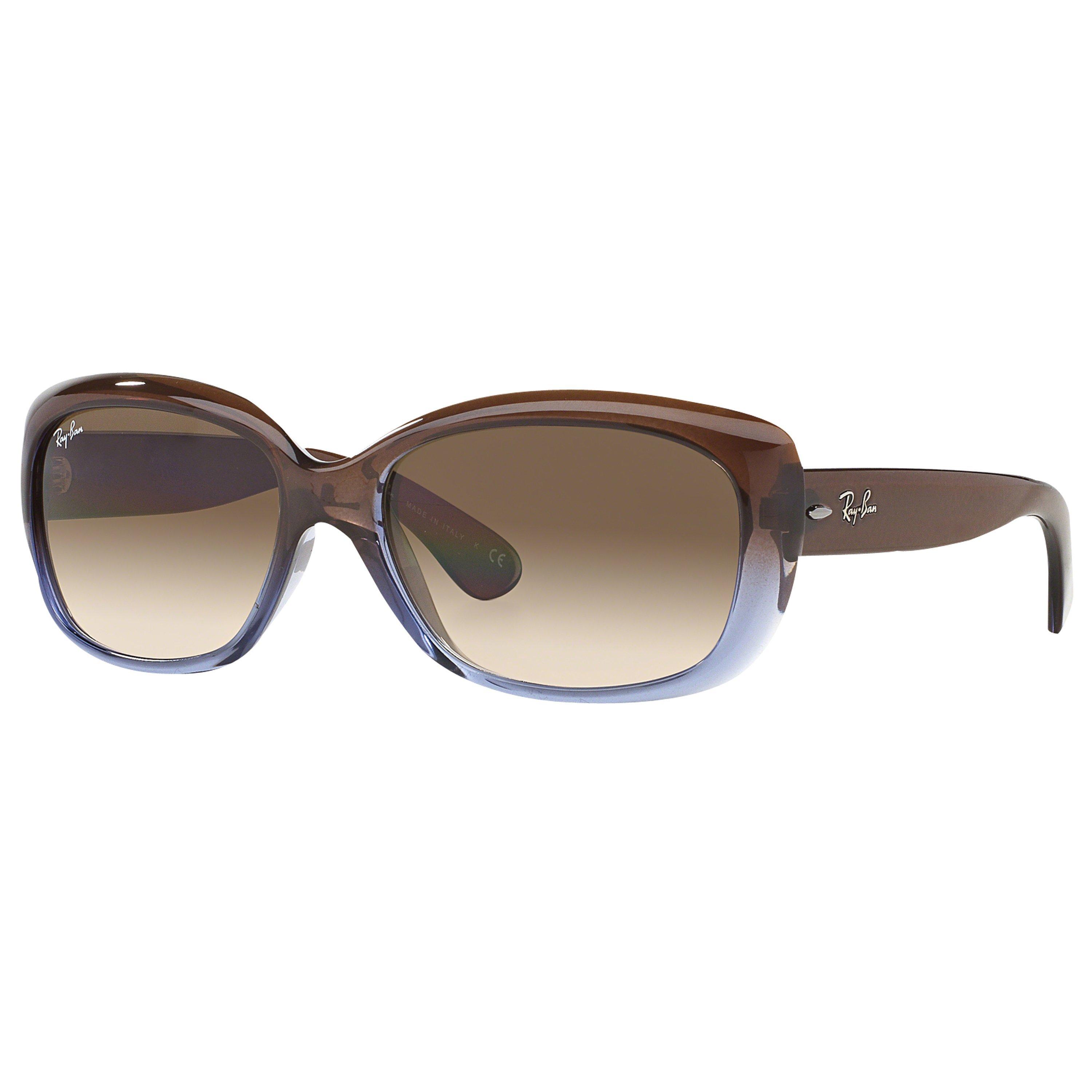 Ray-Ban RB4101 Women's Jackie Ohh Rectangular Sunglasses, Brown/Lilac