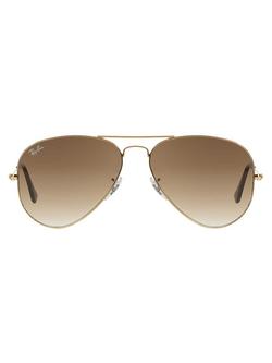 Ray-Ban RB3025 Aviator Sunglasses - view 2, Gold/Brown Gradient
