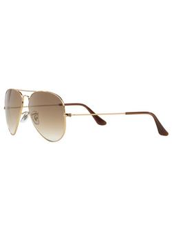 Ray-Ban RB3025 Aviator Sunglasses - view 2, Gold/Light Brown Gradient