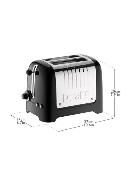 Dualit 2 Slice Lite Toaster - view 2, Black