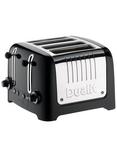 Dualit Lite 4-Slice Toaster with Warming Rack, Gloss Black