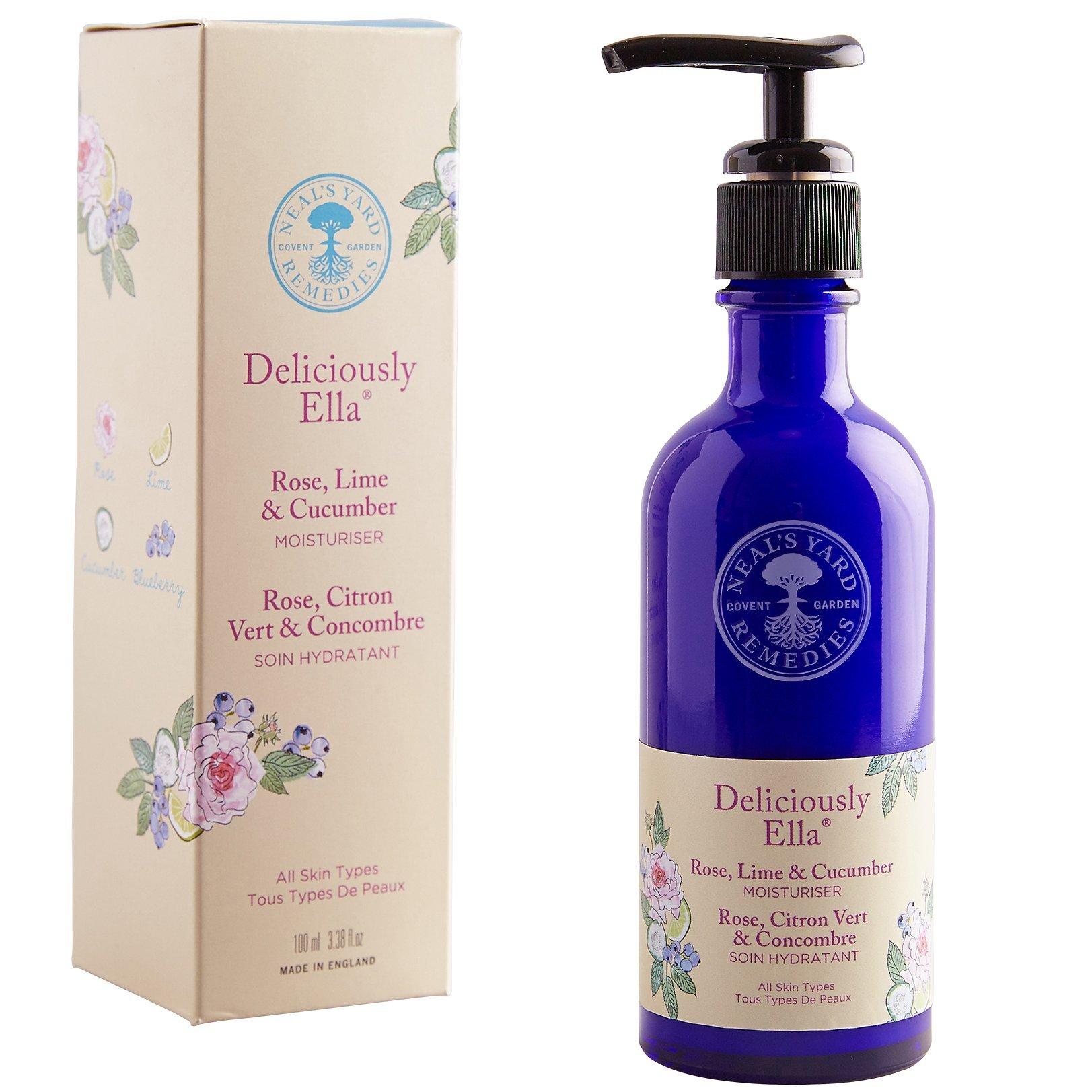 Neal's Yard Remedies Deliciously Ella Rose, Lime & Cucumber Facial Moisturiser, 100ml