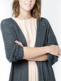 Wool And The Gang Shiny Happy Cotton Knitting and Crochet Yarn, 100g - view 2, Eagle Grey