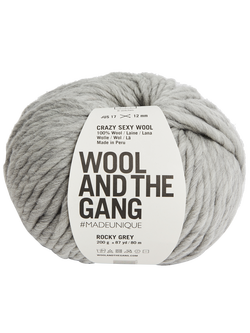 Wool And The Gang Crazy Sexy Wool Super Chunky Yarn, 200g, Rocky Grey