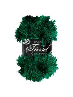 King Cole Tinsel Chunky Yarn, 50g, Emerald