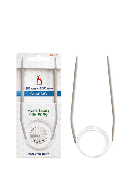 Pony 80cm Circular Knitting Needles, Grey