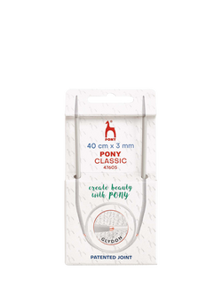 Pony 40cm Circular Knitting Needles, Grey