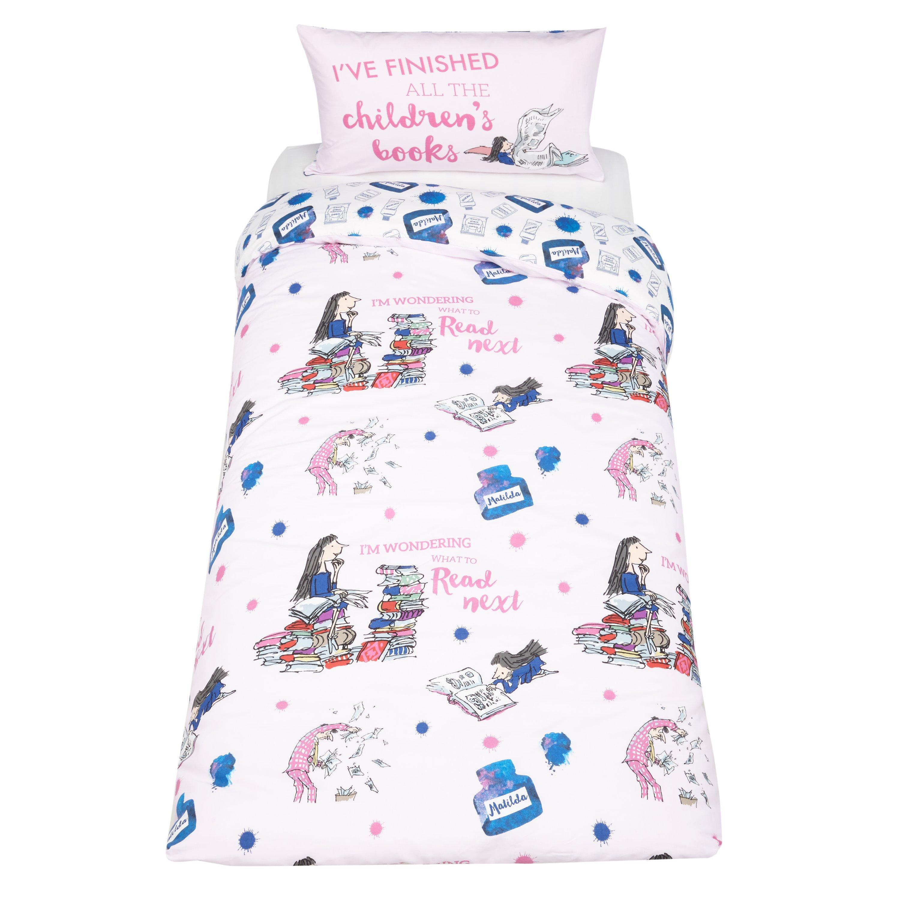 Roald Dahl Matilda Bookworm Duvet Cover and Pillowcase Set, Single