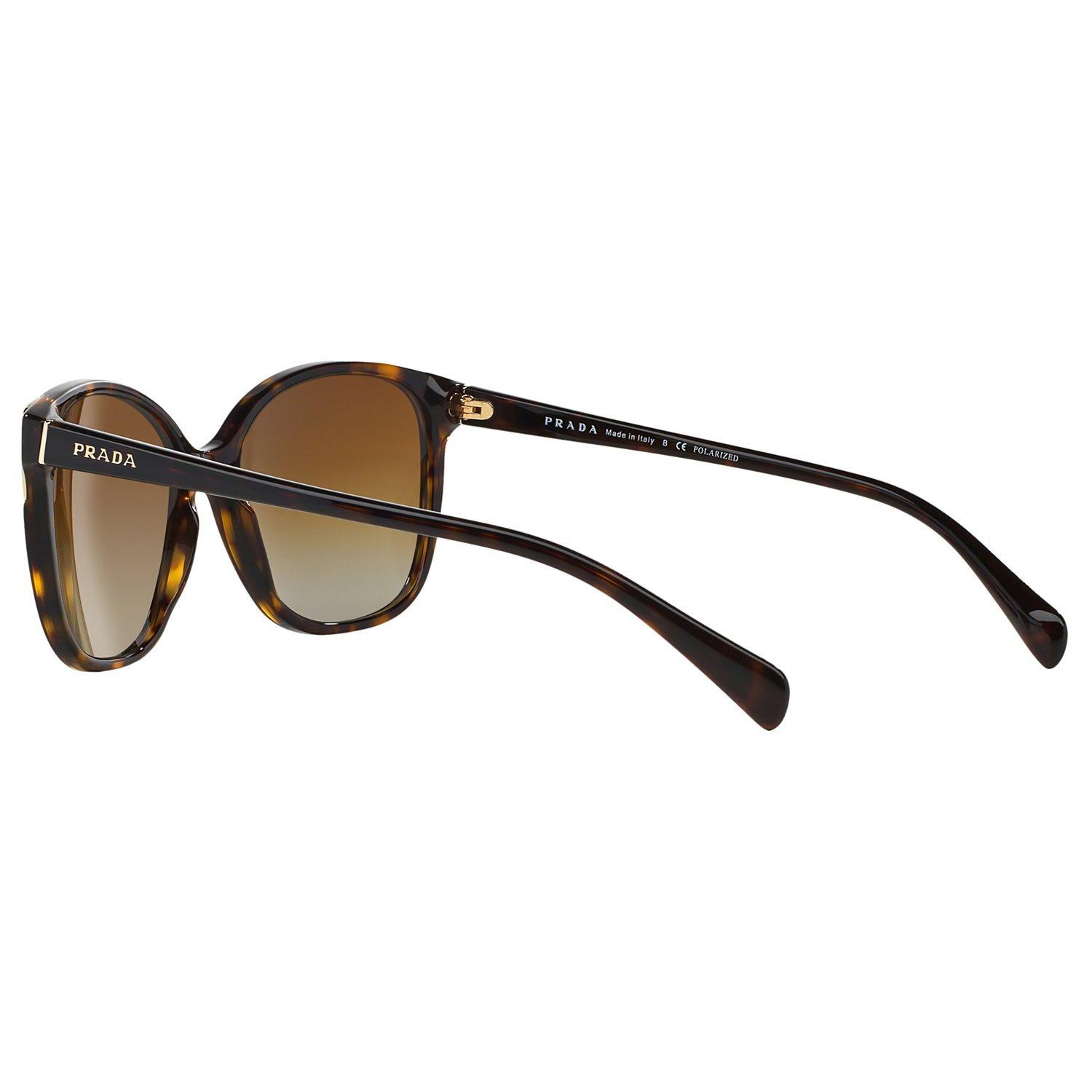 Prada PR01OS Polarised Square Sunglasses Tortoiseshell