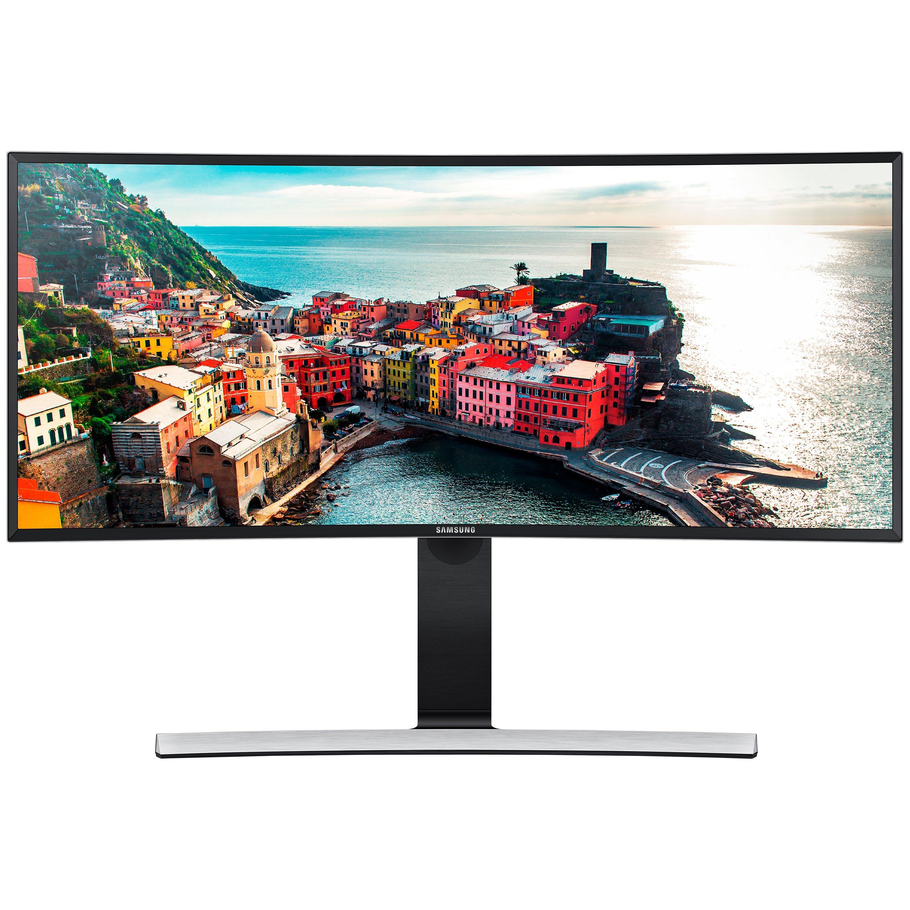 Samsung  LS34E790C Curved 21:9 Ultra-Wide Quad HD LED Monitor with built-in speakers, 34", Black