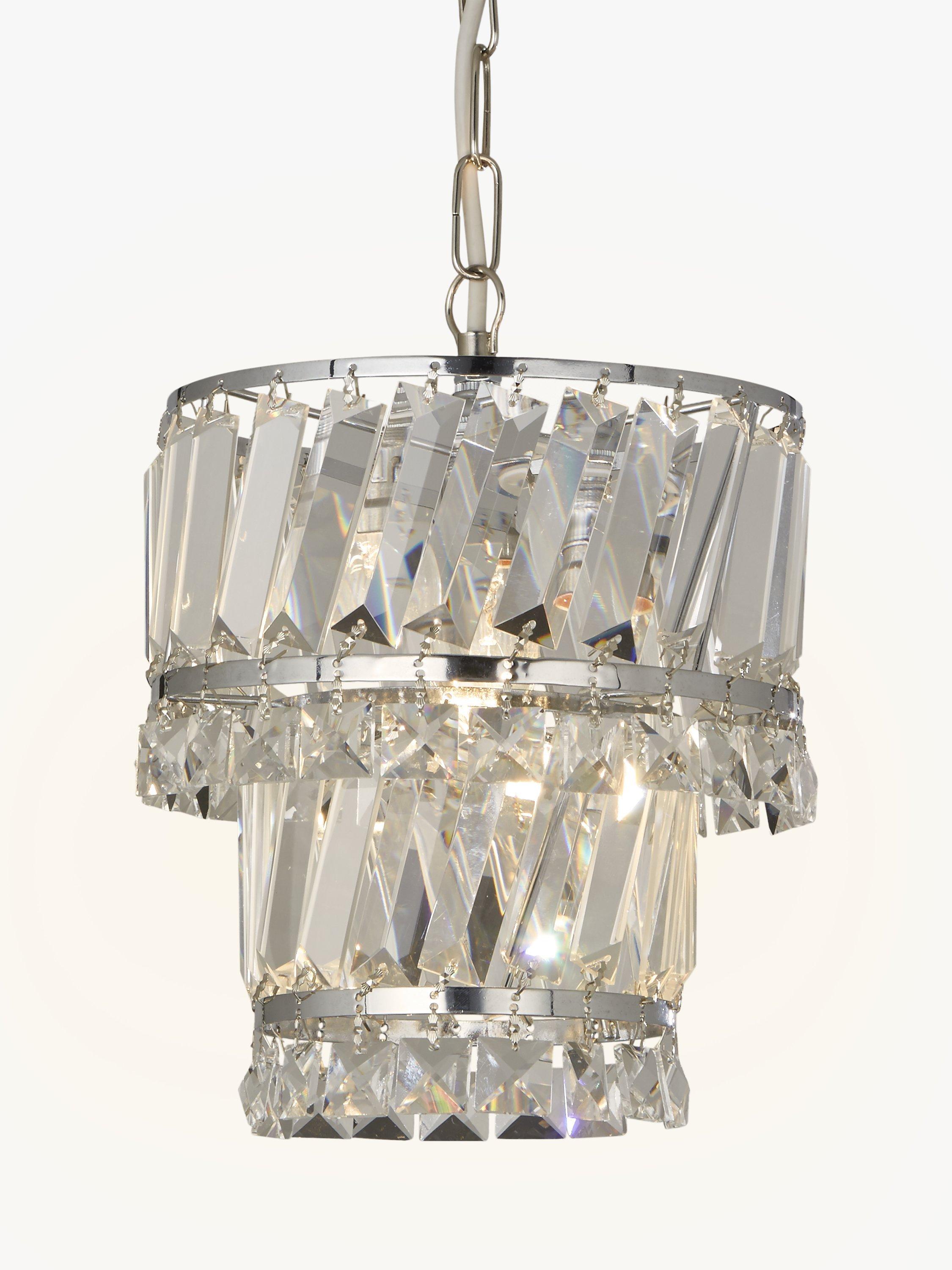 John Lewis & Partners Celeste Easy-to-Fit Pendant Ceiling Light, Crystal/Clear