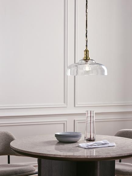 John Lewis Clyde Glass Pendant Ceiling Light, Clear - view 2, Clear
