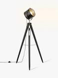 John Lewis Jules Wood Marine Head Floor Lamp