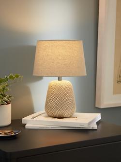 John Lewis Iona Small Table Lamp - view 2, Grey