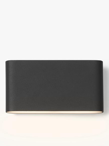 John Lewis Olbia LED Outdoor Wall Light, Charcoal - view 2, Black