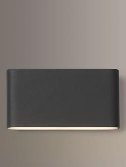 John Lewis Olbia LED Outdoor Wall Light, Charcoal, Black