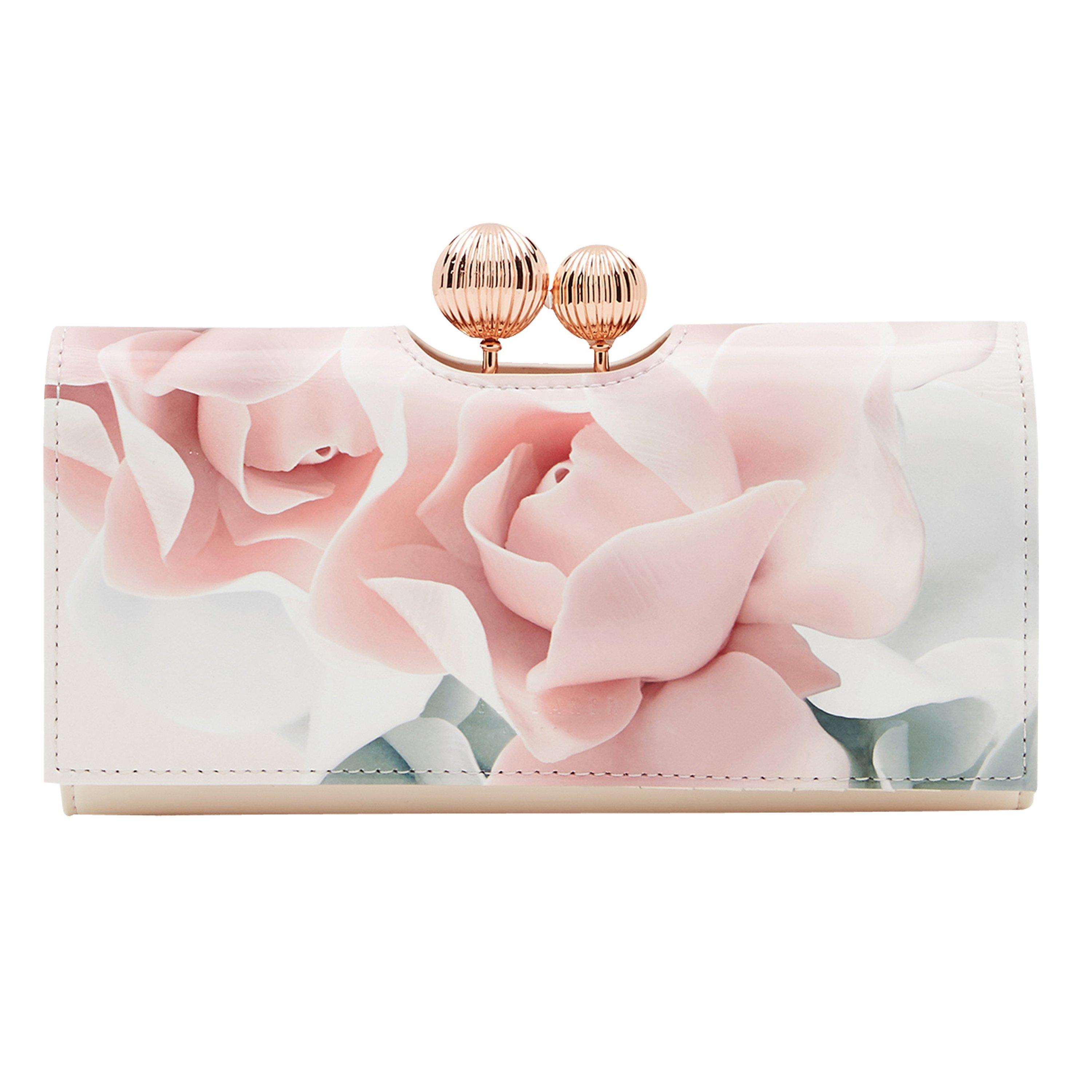 Ted Baker Idella Porcelain Rose Leather Matinee Purse Nude Pink