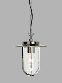 Astro Montparnasse Outdoor Pendant Porch Light, Polished Nickel