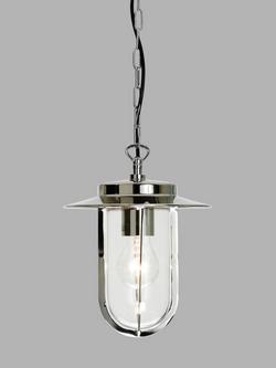 Astro Montparnasse Outdoor Pendant Porch Light, Polished Nickel, Nickel