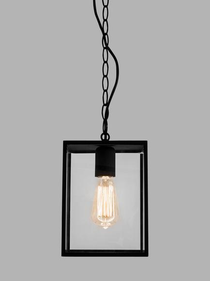 Astro Homefield Outdoor Pendant Ceiling Light, Black, Black