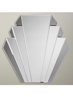 Deco Smoked Glass Mirror, 76 x 76cm, Clear, Clear