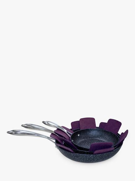 Eaziglide Felt Kitchen Pots and Pans Protectors, Pack of 3 - view 2, Purple