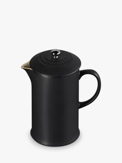 Le Creuset Stoneware Coffee Press, 1L - view 2, Satin Black