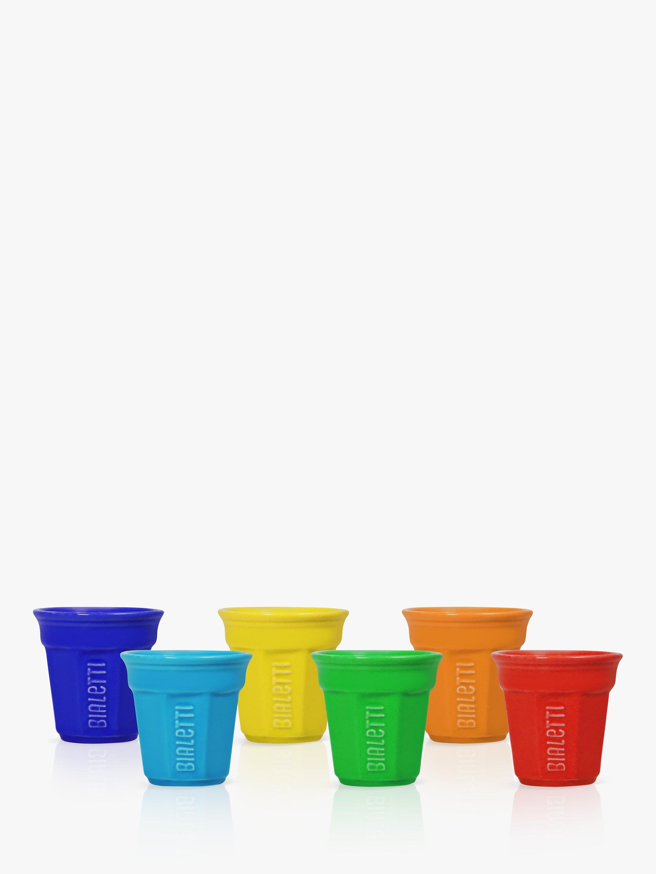 Bialetti Espresso Cups, Set of 6, Multi, 50ml