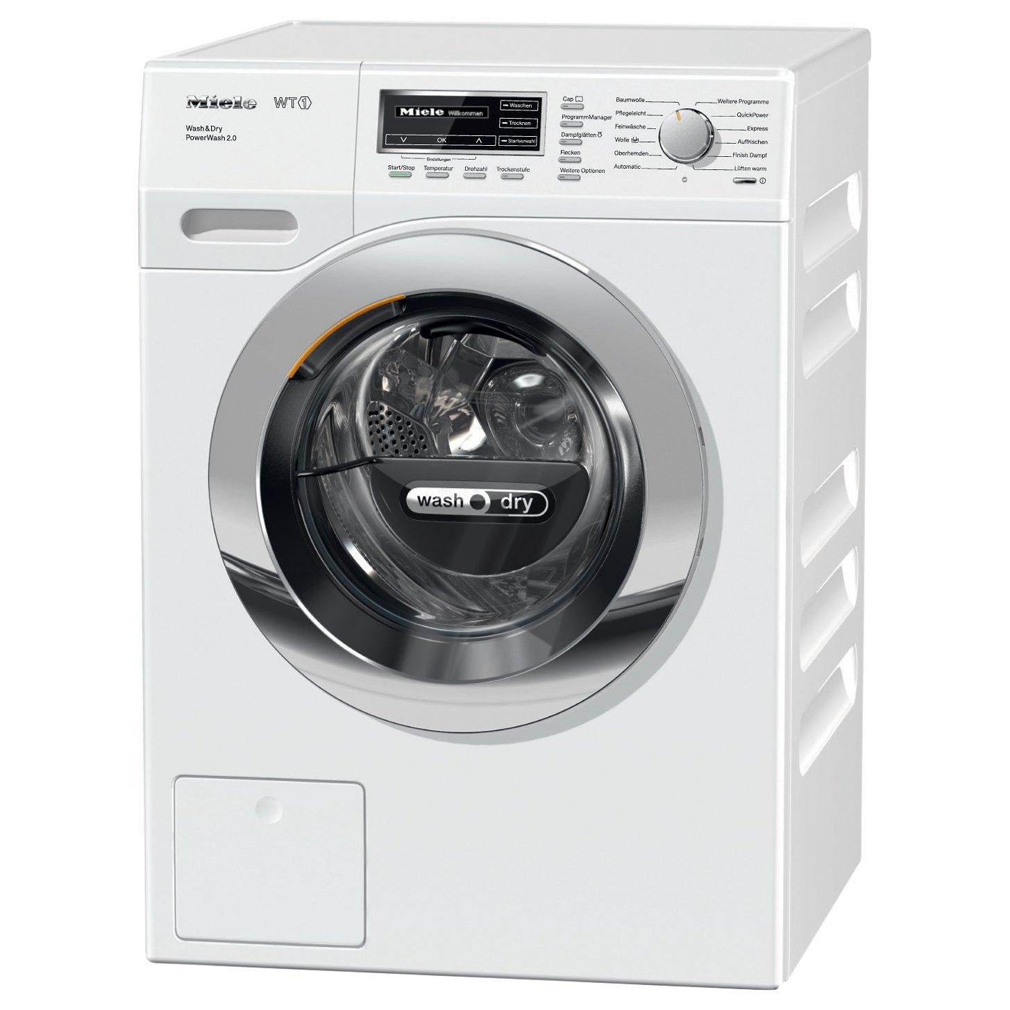 Miele WTF130WPM Washer Dryer, 7kg Wash/4kg Dry Load, A Energy Rating, 1600rpm Spin, White