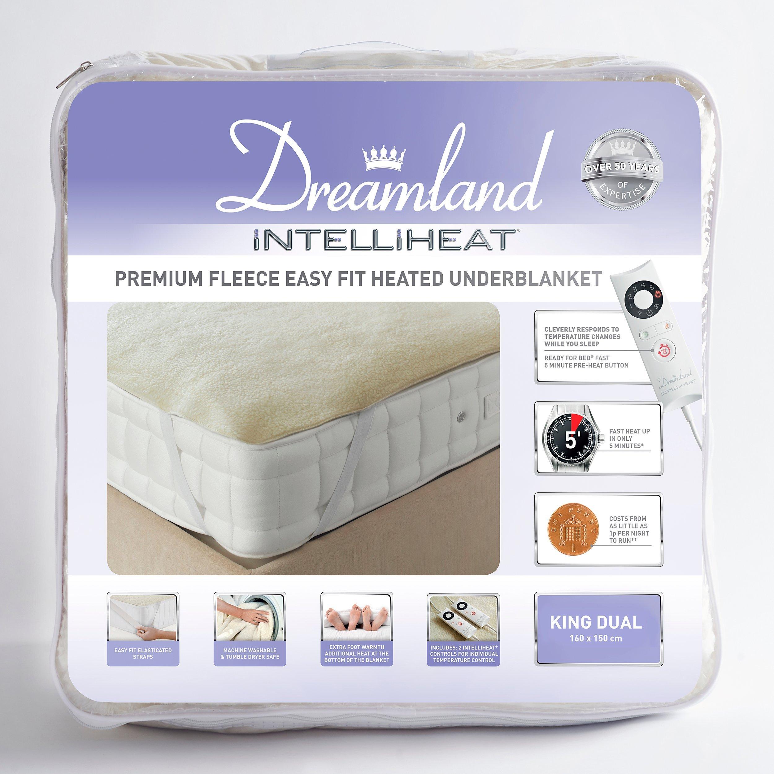 Dreamland Fleece Easy Fit Dual Control Heated Electric Underblanket