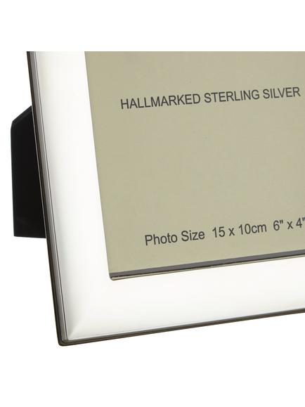 Carrs Berkeley Plain Photo Frame, Sterling Silver - view 2, Silver